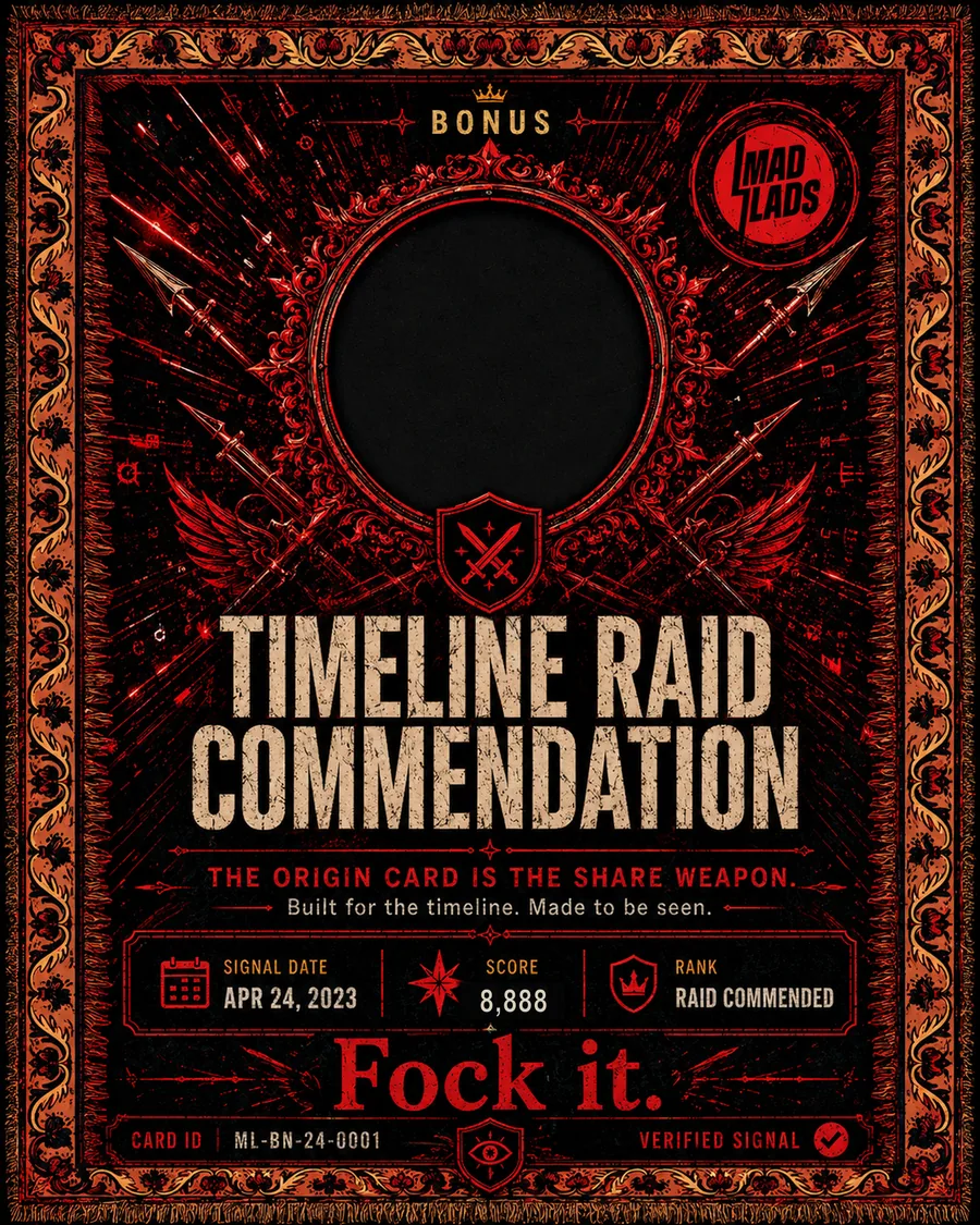 Bonus Commendation Card scorecard